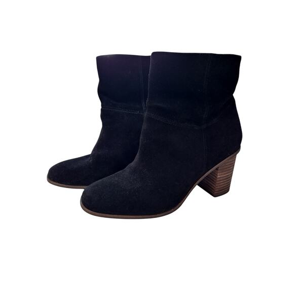 Lucky Brand Women's 8.5M Jicole Bootie Black Suede 3" Block Heel - Picture 3 of 10